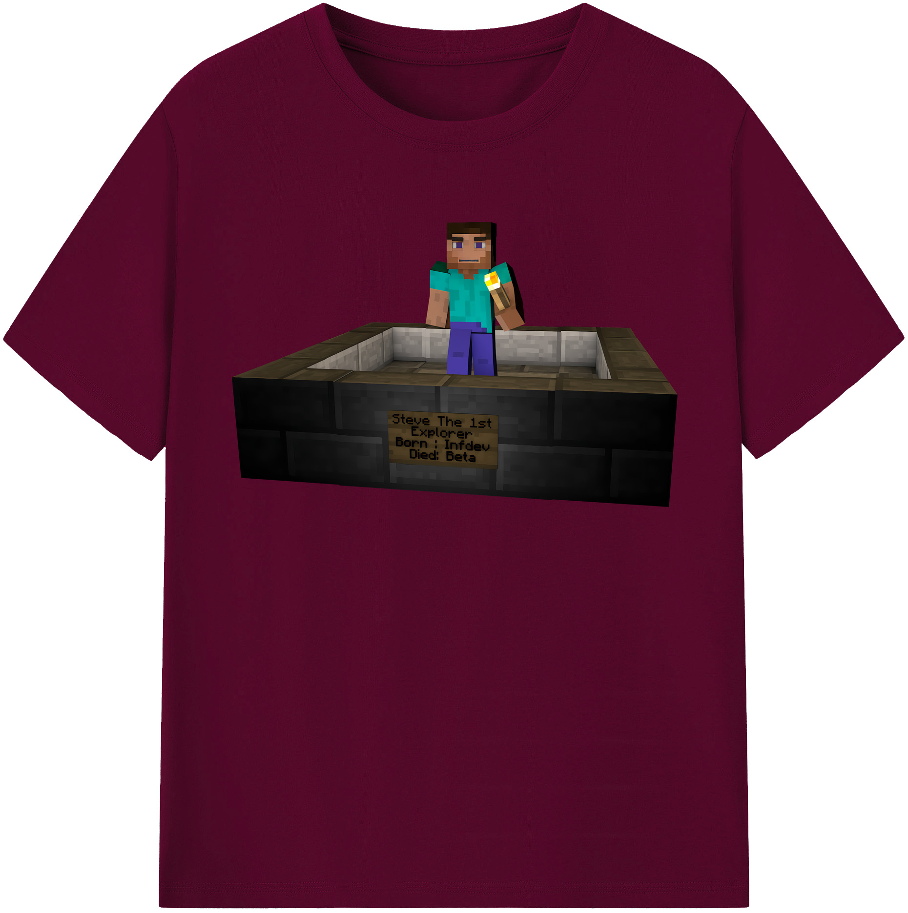 （画像用） マインクラフト ブロックの世界 Minecraft MC Block world レディースカジュアルプリントTシャツ（綿100％）